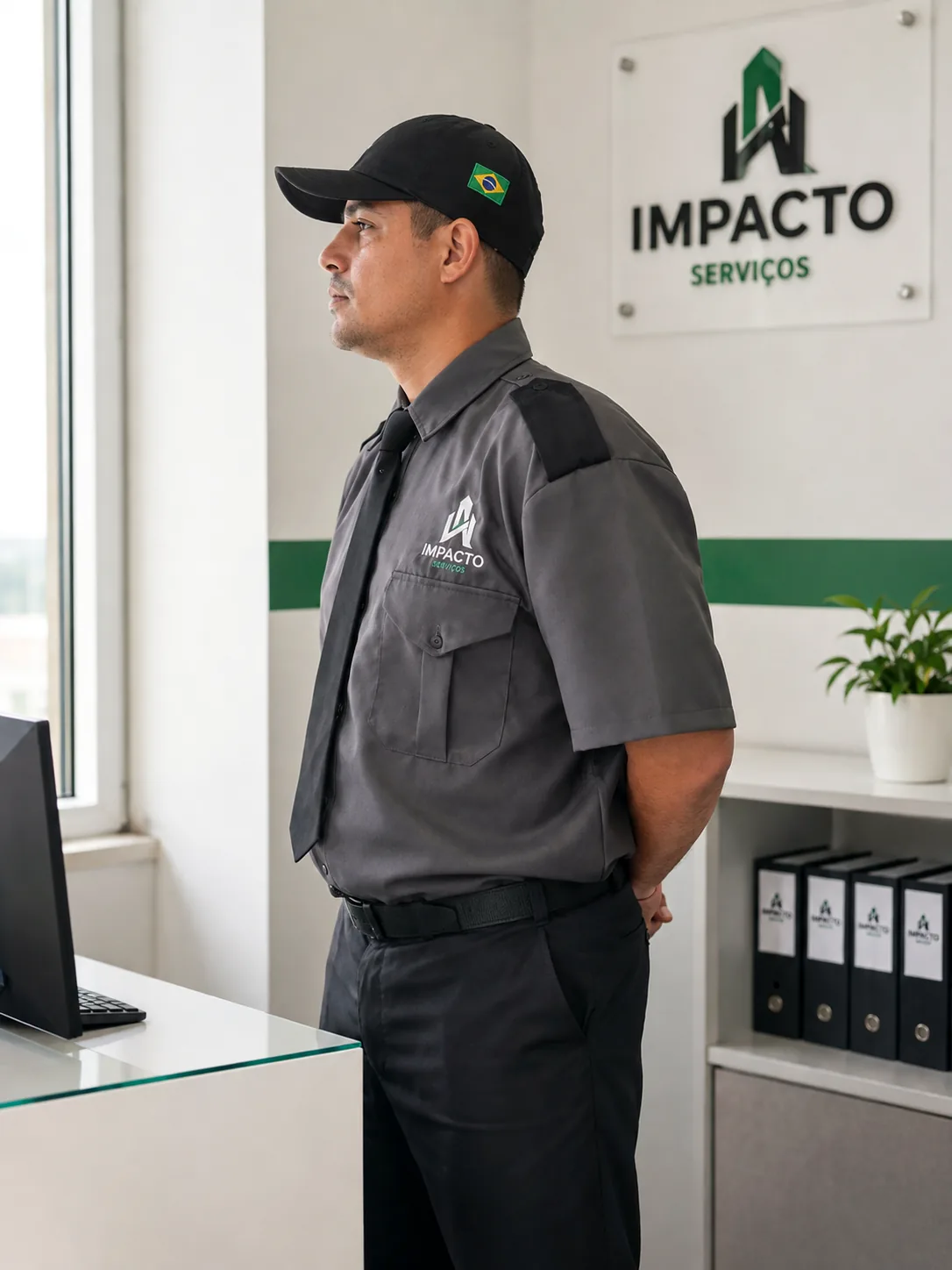 Profissional de portaria e controle de acesso da Impacto